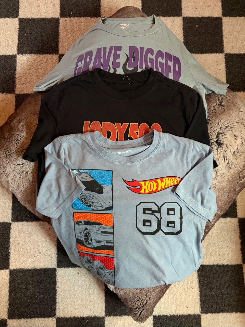 Boys 3-Piece Graphic Tee Bundle Hot Wheels Grave Digger